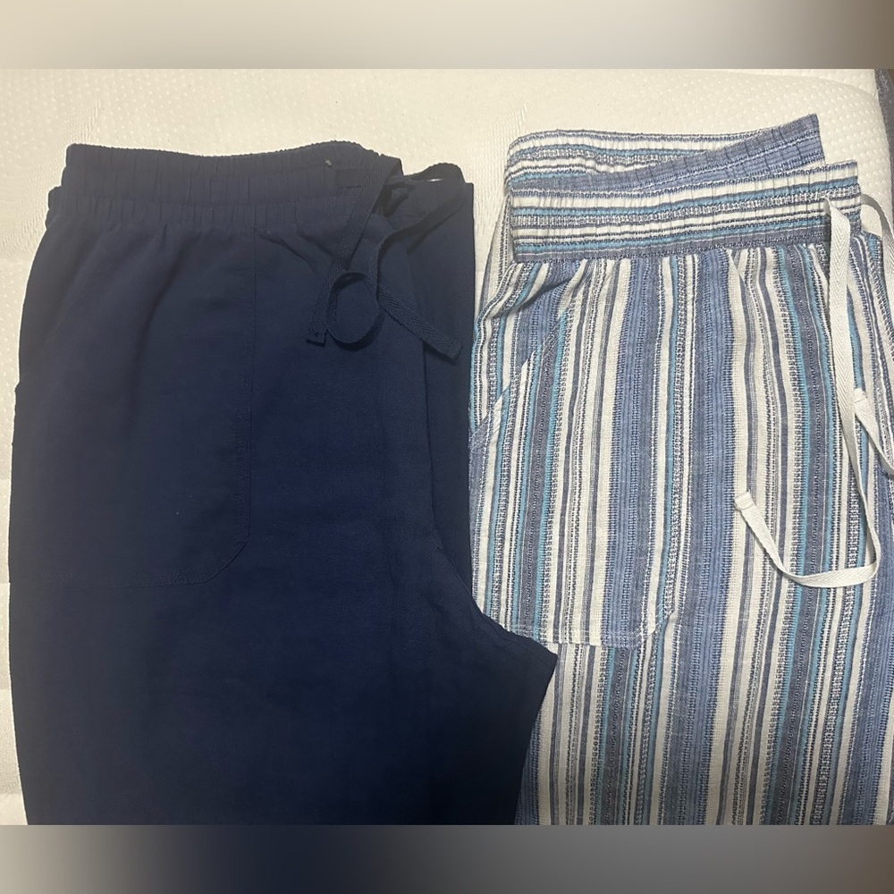 2 pair Cato linen pants